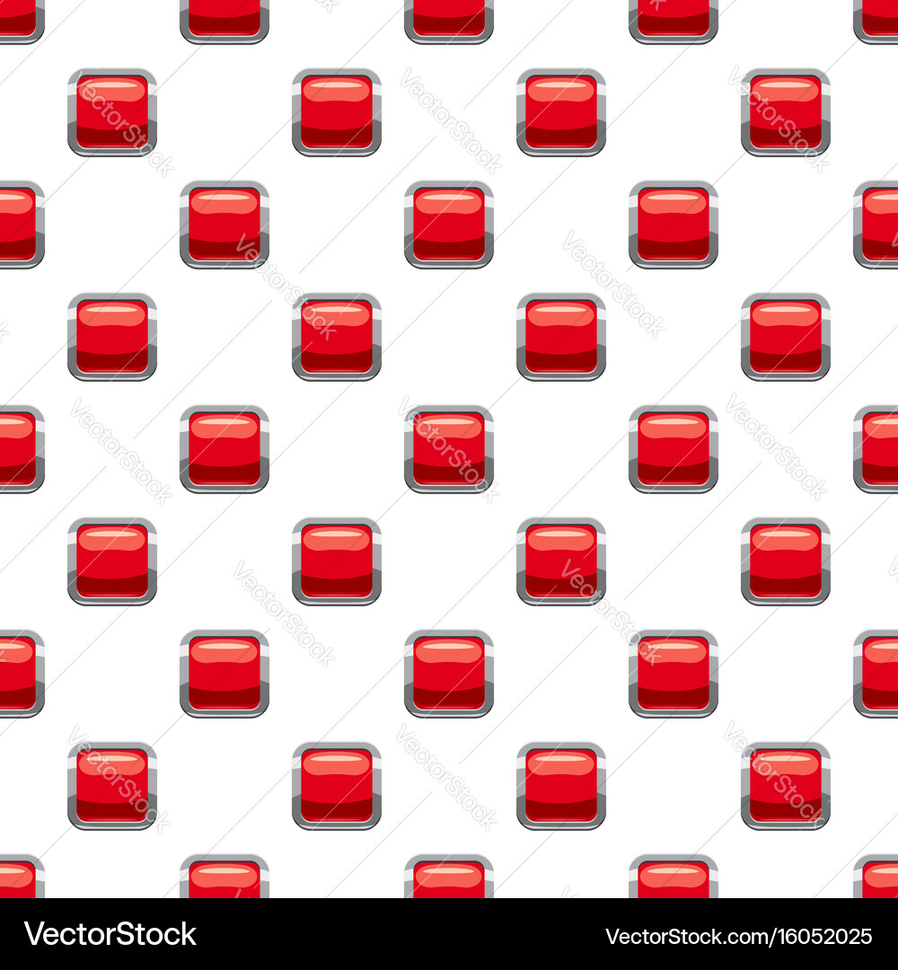 Red square button pattern vector image