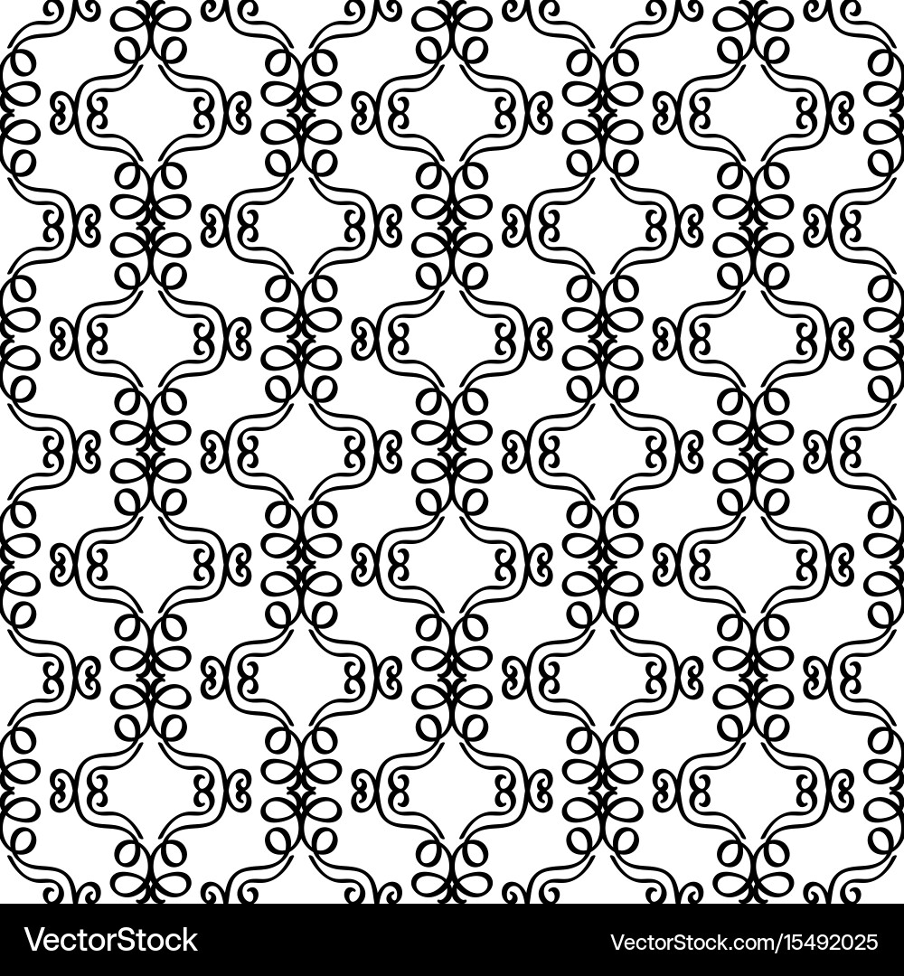 Retro Filigree Scroll Pattern vector image