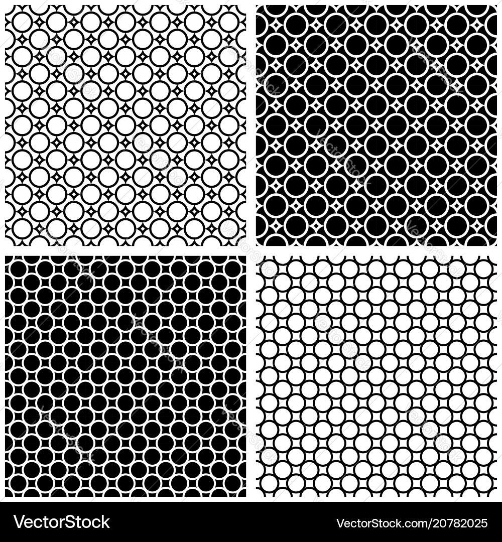 Seamless patterns set vector image