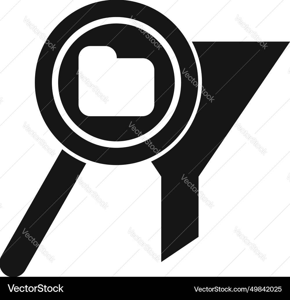 Search folder data icon simple work idea Search folder data icon simple work idea vector image