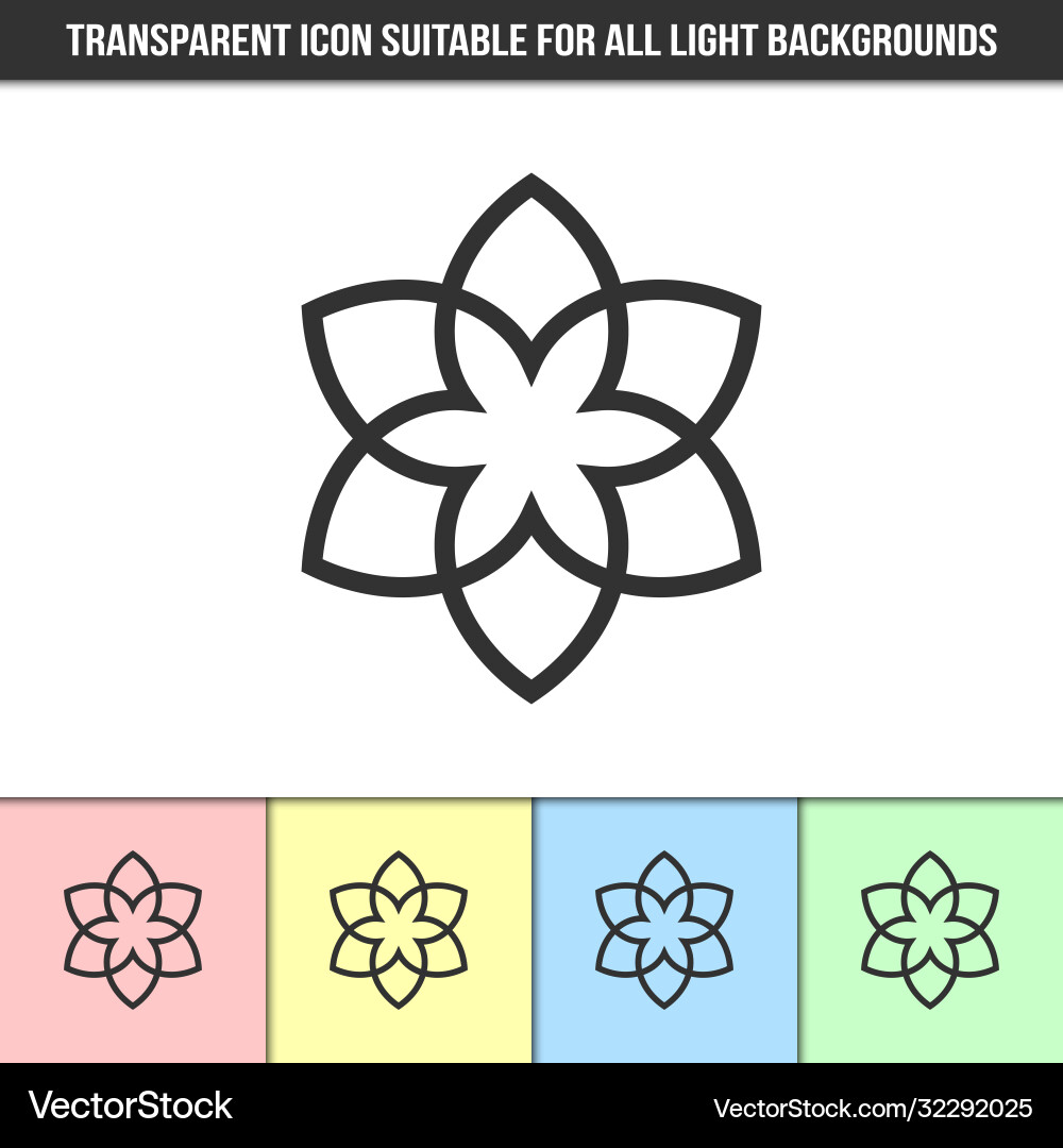 Simple outline transparent abstract icon Simple outline transparent abstract icon vector image