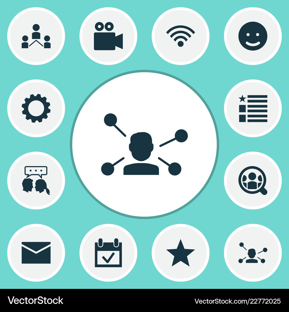 Social icons set with network event wi-fi Social icons set with network event wi-fi vector image