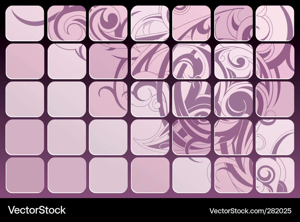 Swirl Square Pattern Vector Image