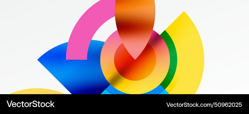 Trendy simple circle abstract background vector image