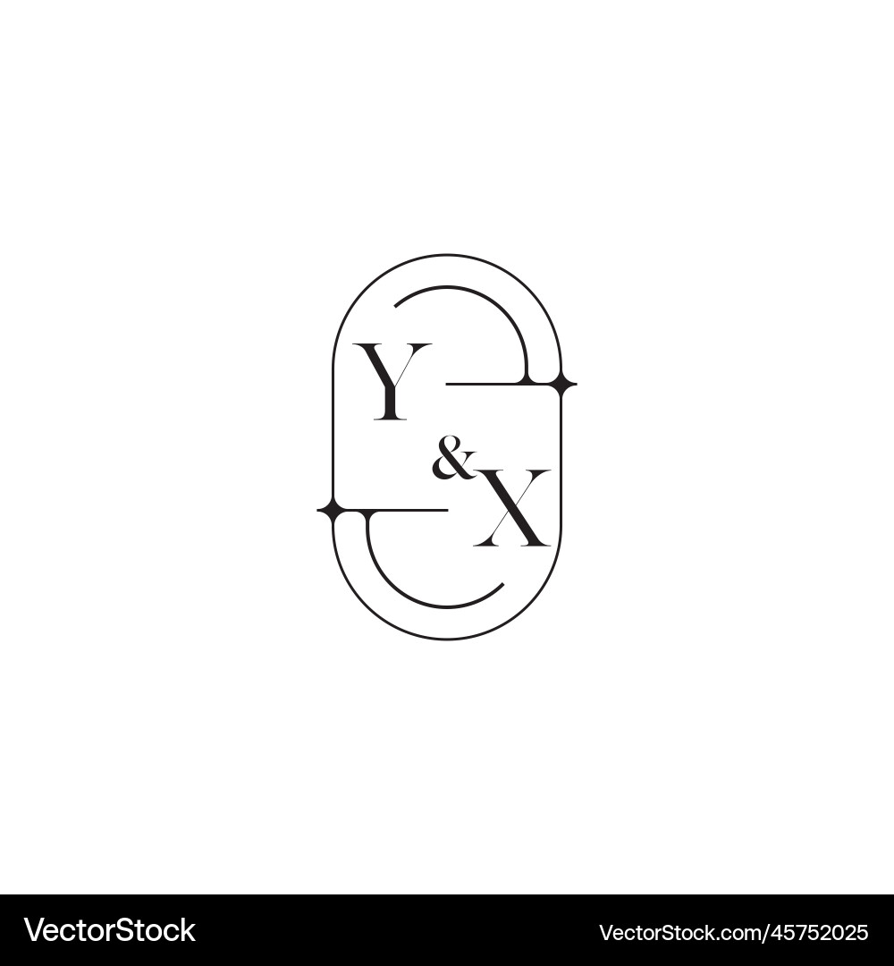 Yx line simple initial concept with high quality Yx line simple initial concept with high quality Vector Image