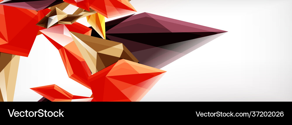 3d triangles and pyramids abstract Vector Image
