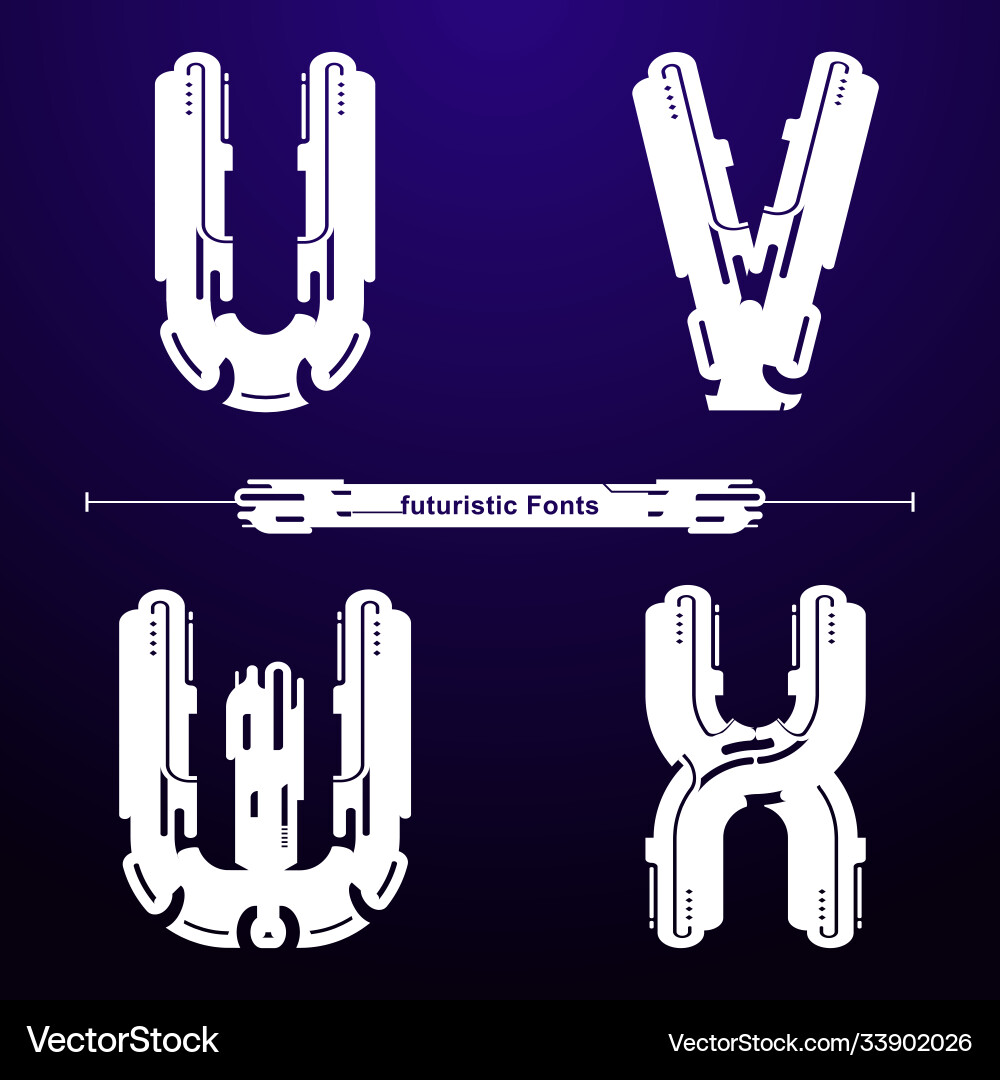 Alphabetische Schriftart futuristic modern style Alphabetische Schriftart futuristic modern style vektorbild