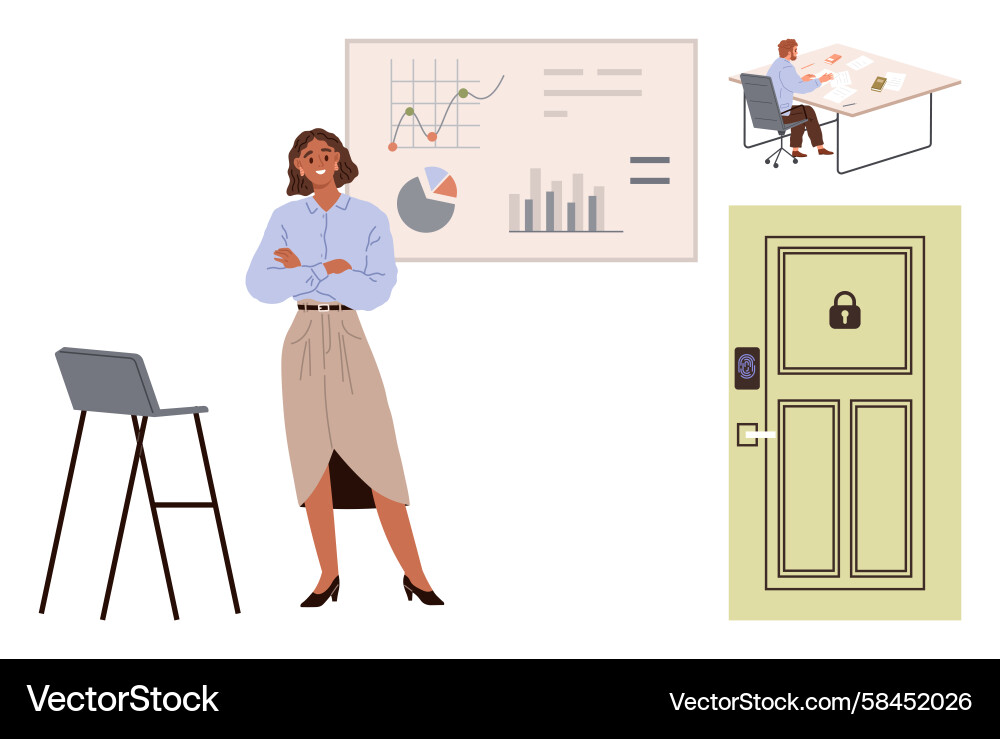 Analytics Data Presentation Vector Image
