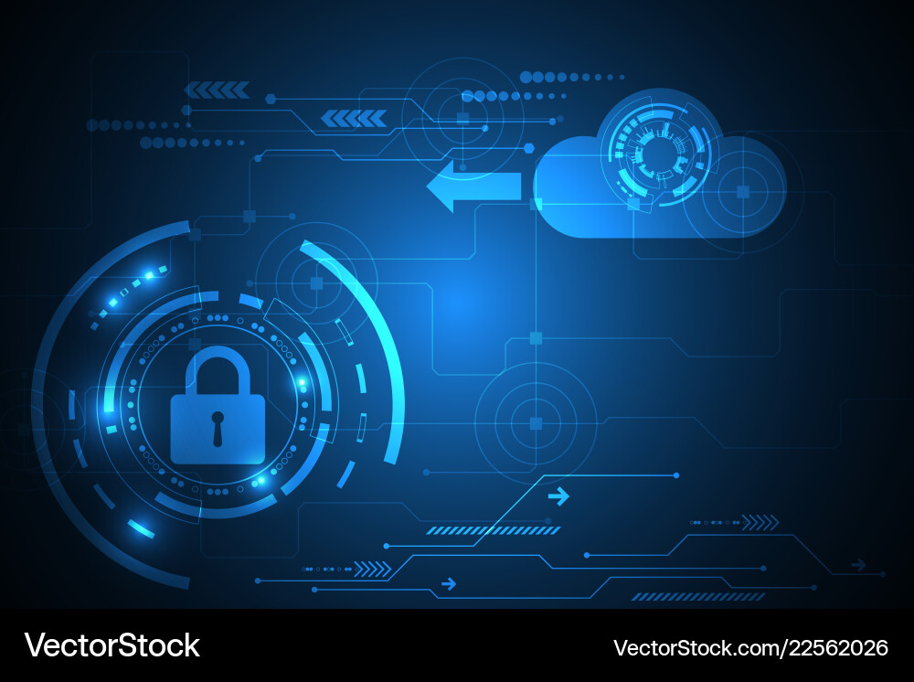 Background in the concept of security vector image