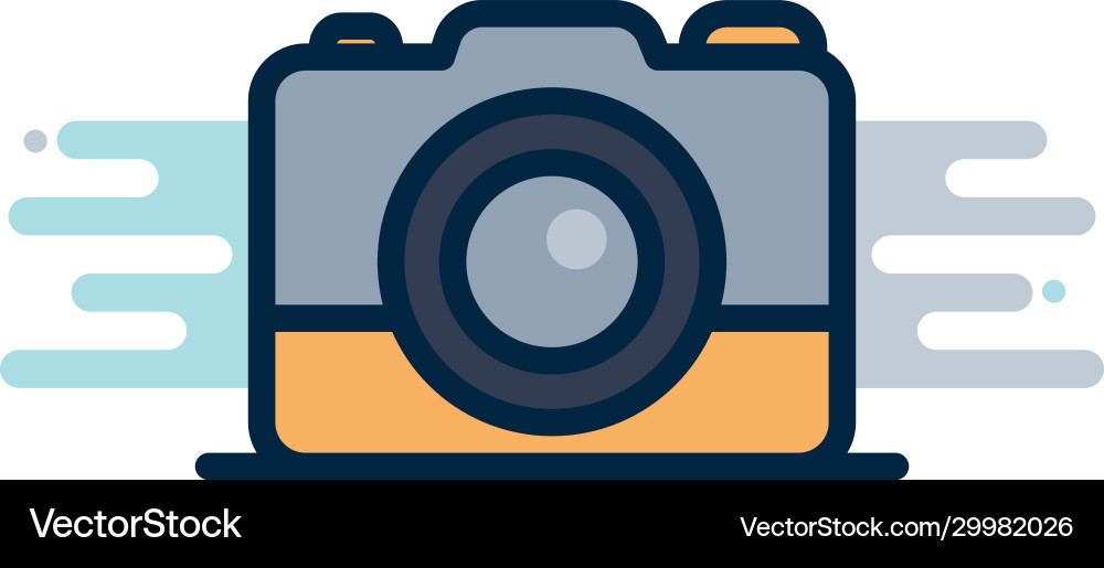 Camera device line fill block style icon Vector Image