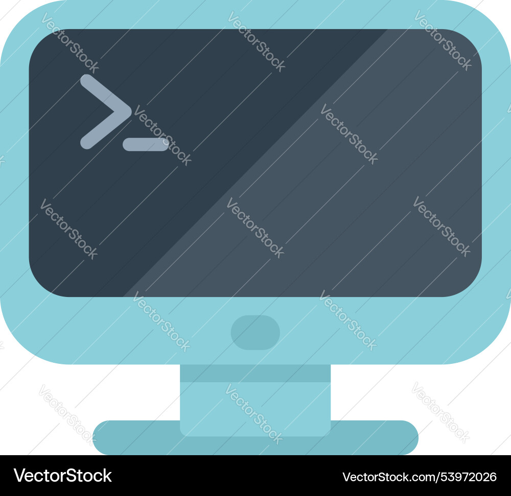 Computer monitor displaying command line interface Computer monitor displaying command line interface Vector Image