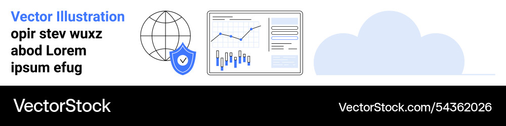 Data security and cloud computing concept Data security and cloud computing concept Vector Image