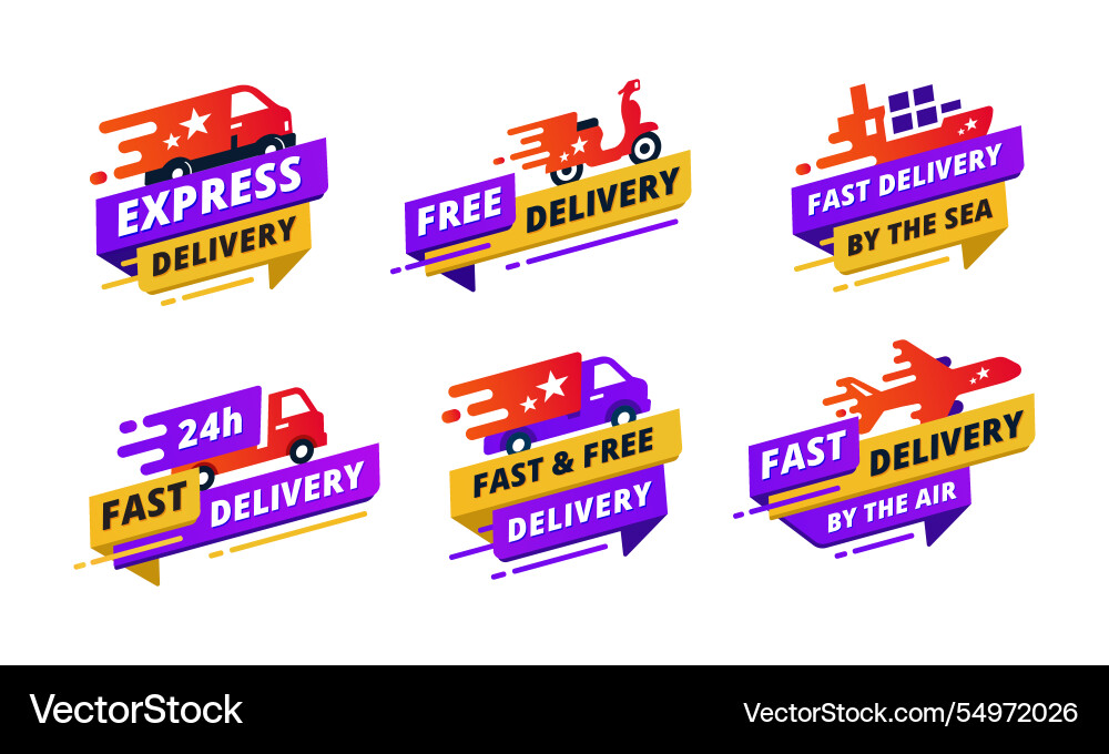 Express-Lieferzeichen für Banner-Werbung Express-Lieferzeichen für Banner-Werbung vektorbild