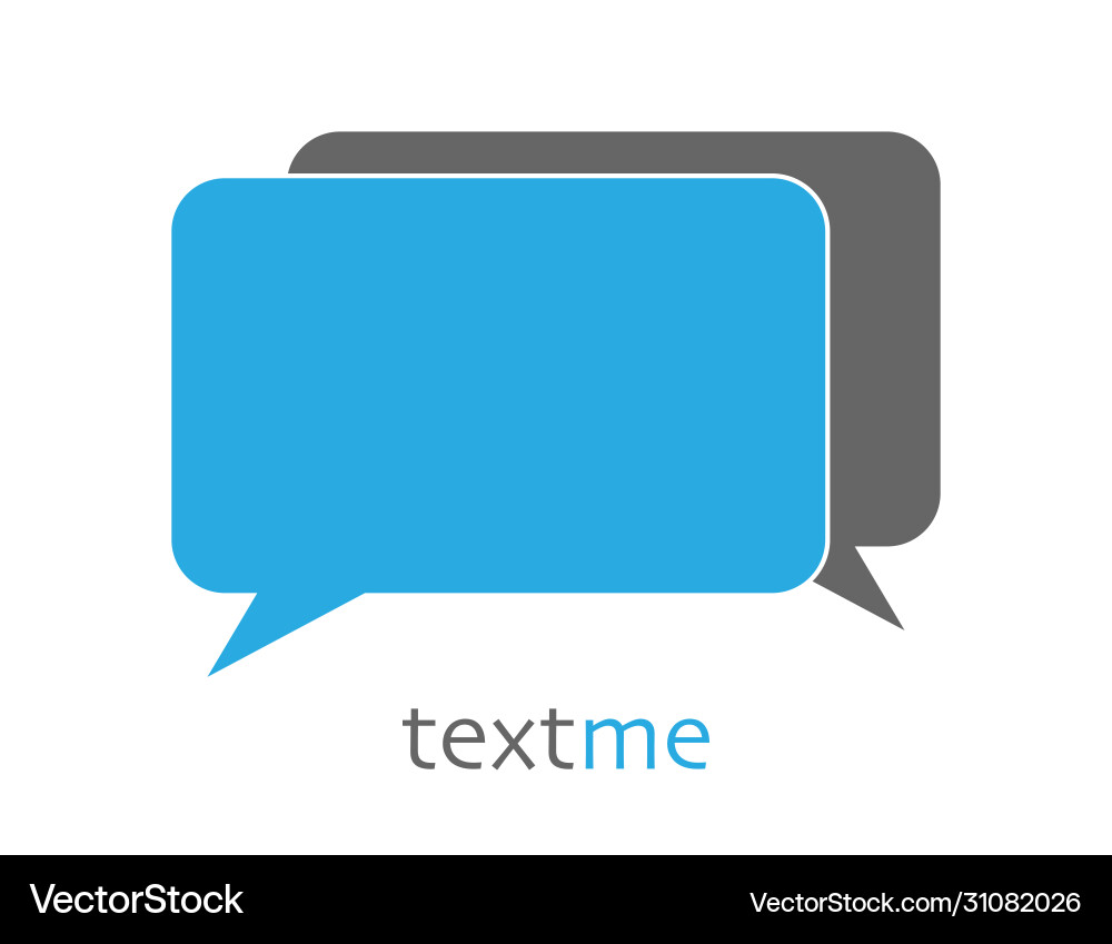 Isolated text message template bubble vector image
