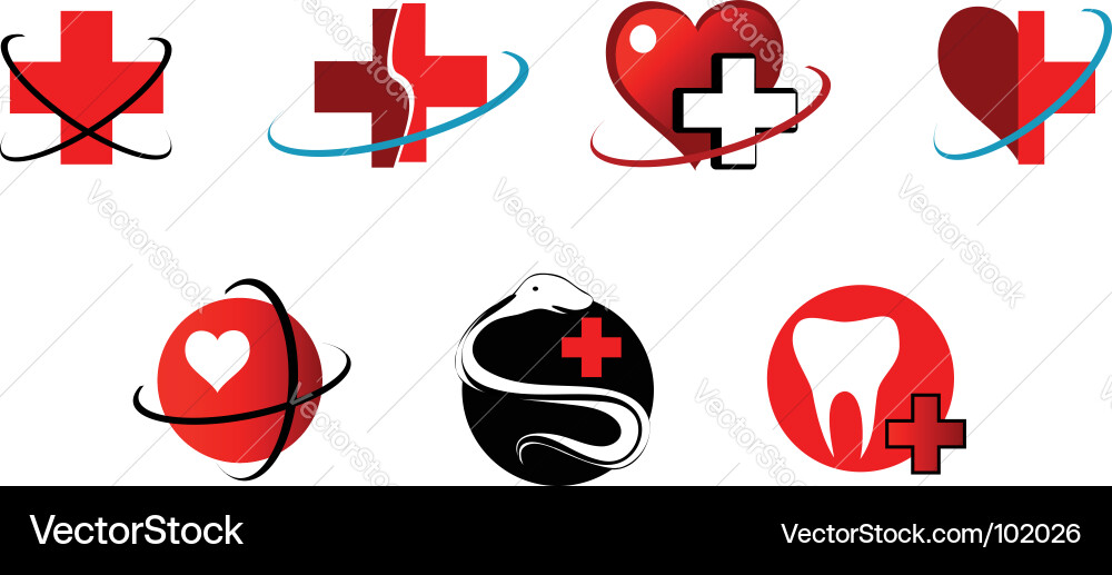 Medizinische Icons Set Vektorbild