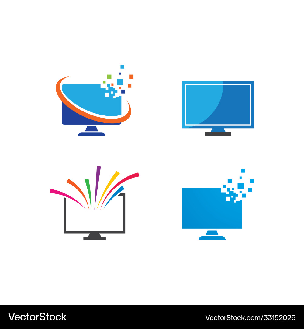 Monitor computer icon Vector Image