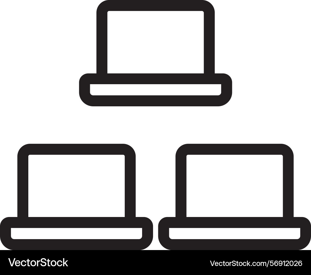 Networking linear style icon design vector image