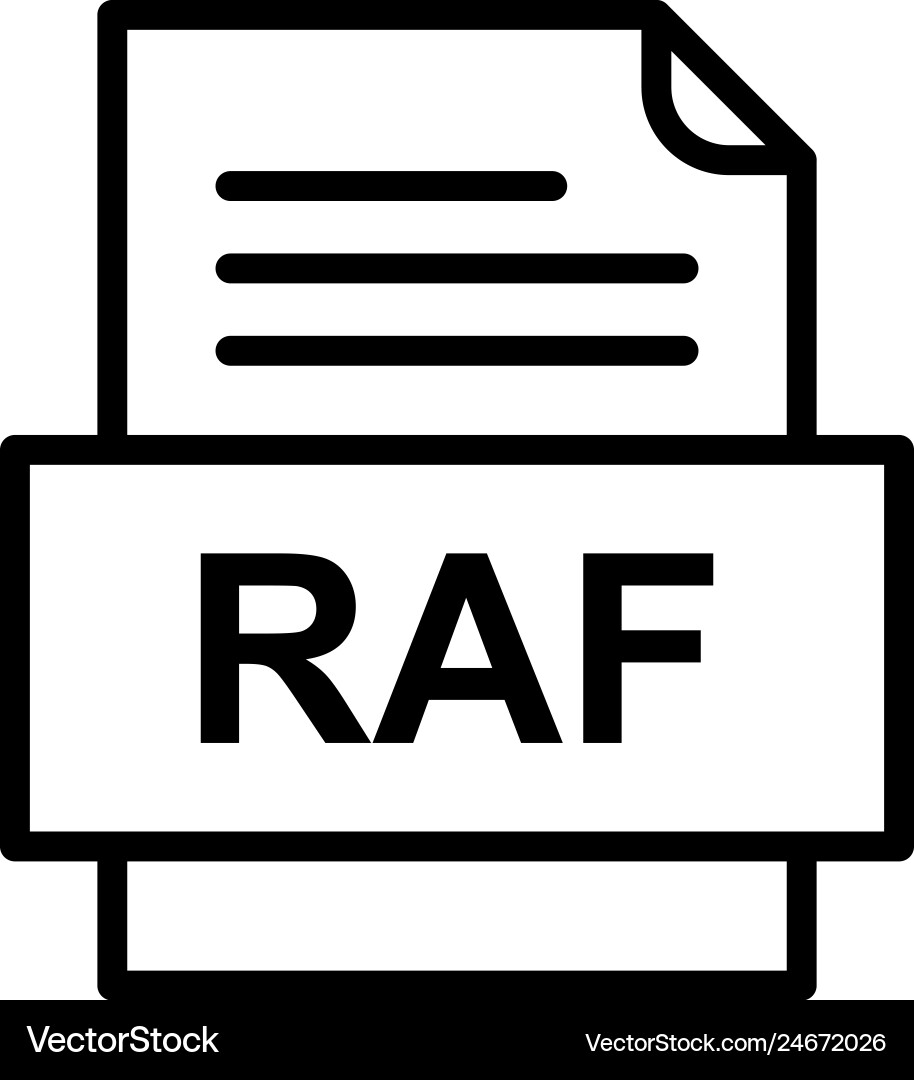 Raf file document icon Vector Image
