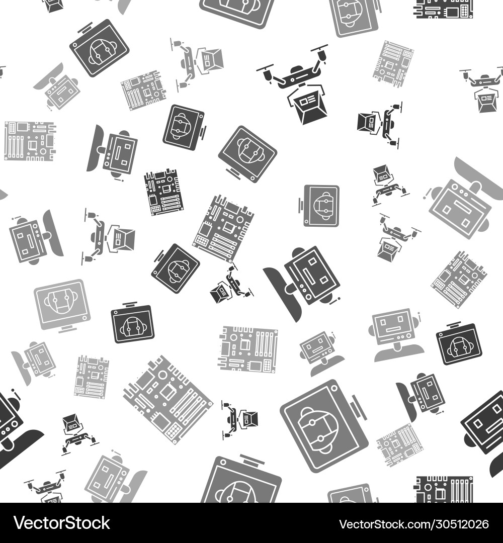 Set drone delivery concept bot robot Set drone delivery concept bot robot vector image