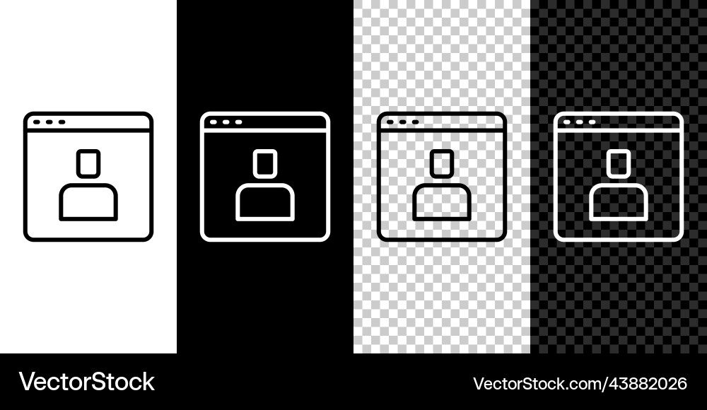 Set line create account screen icon isolated Set line create account screen icon isolated vector image