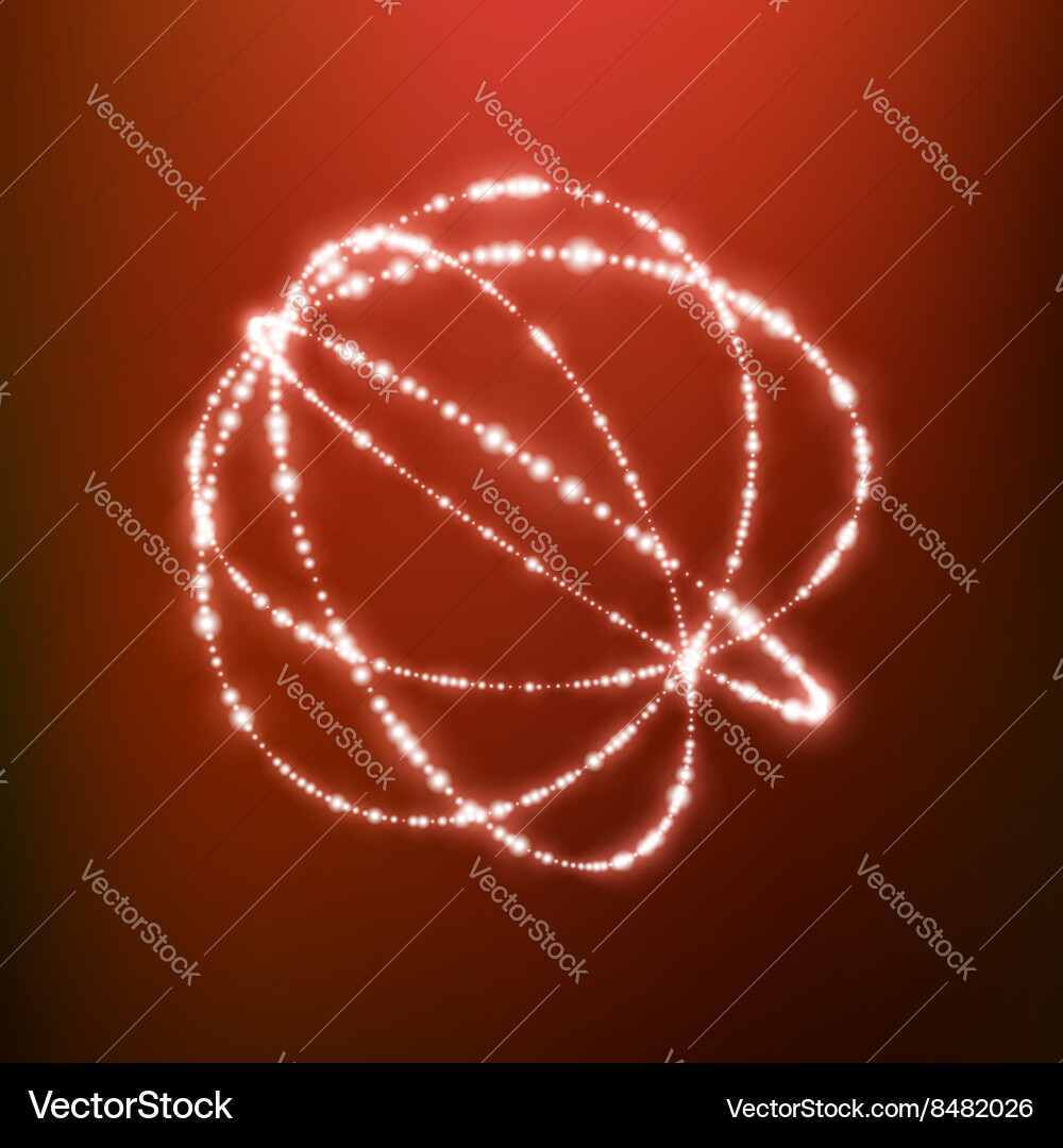 Sphere consisting of points globe grid Vector Image