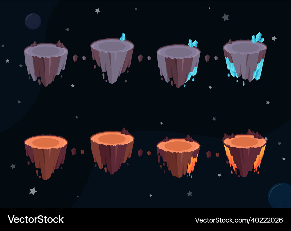 Stage game level map design for arcade computer Stage game level map design for arcade computer vector image