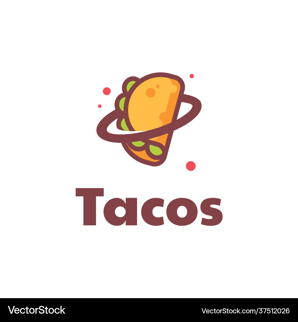Taco Mascot Logo Vektorbild