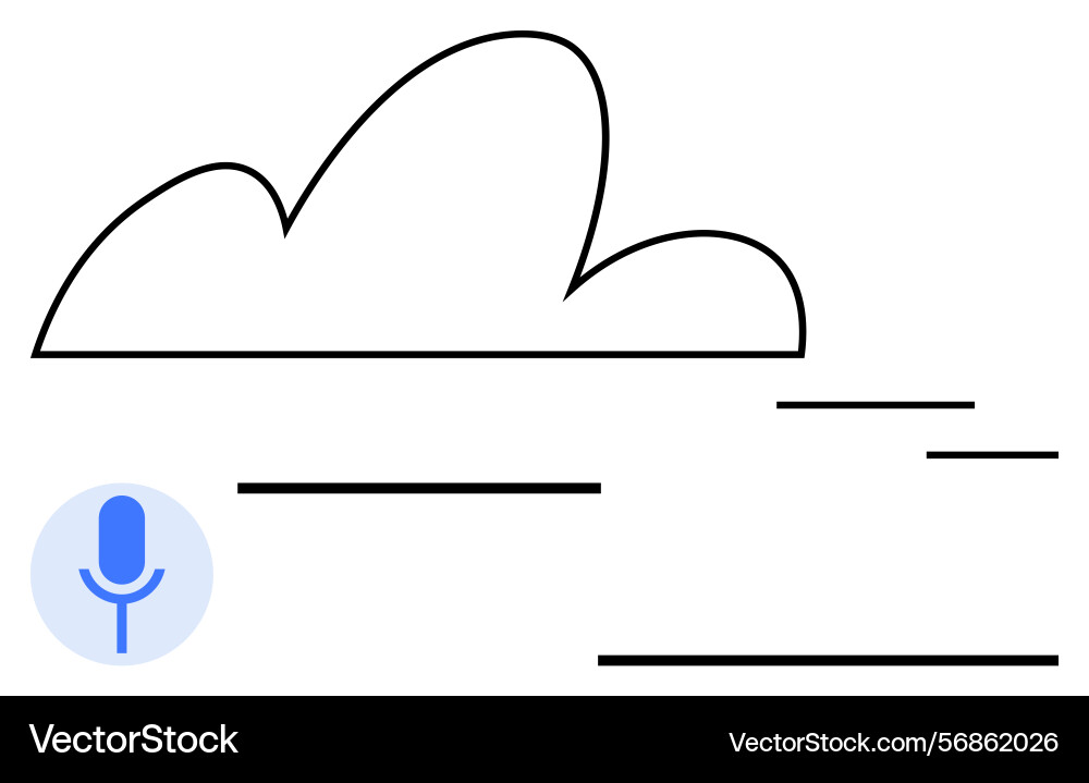 Voice command with cloud technology concept Voice command with cloud technology concept vector image