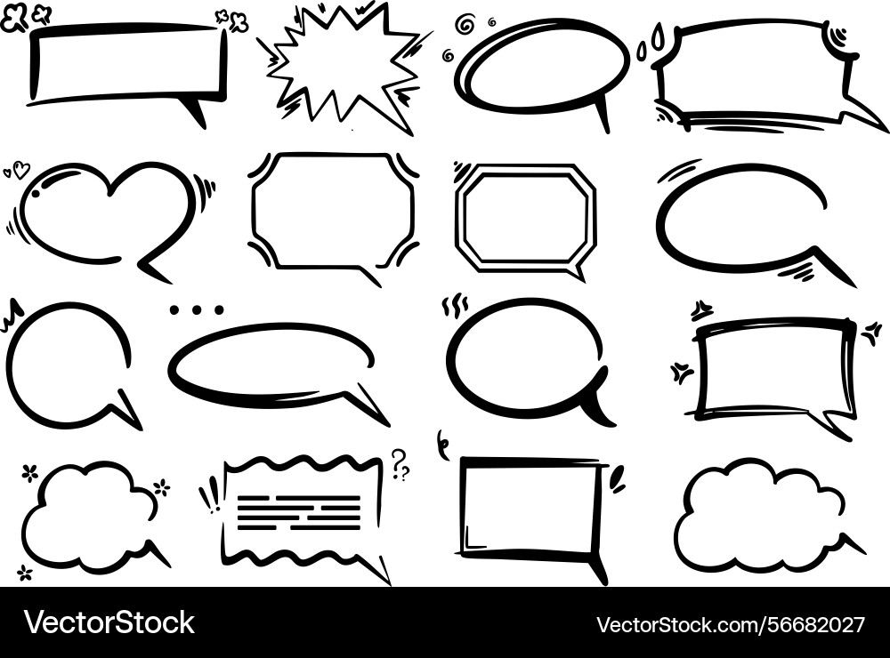 A variety of creative speech bubbles designed Vector Image