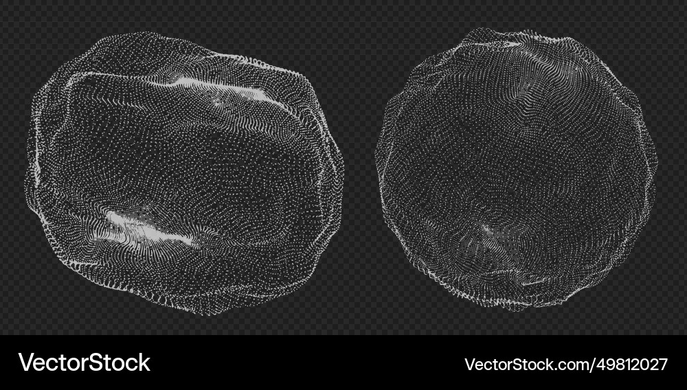 Abstract form consisting of small particles vector image