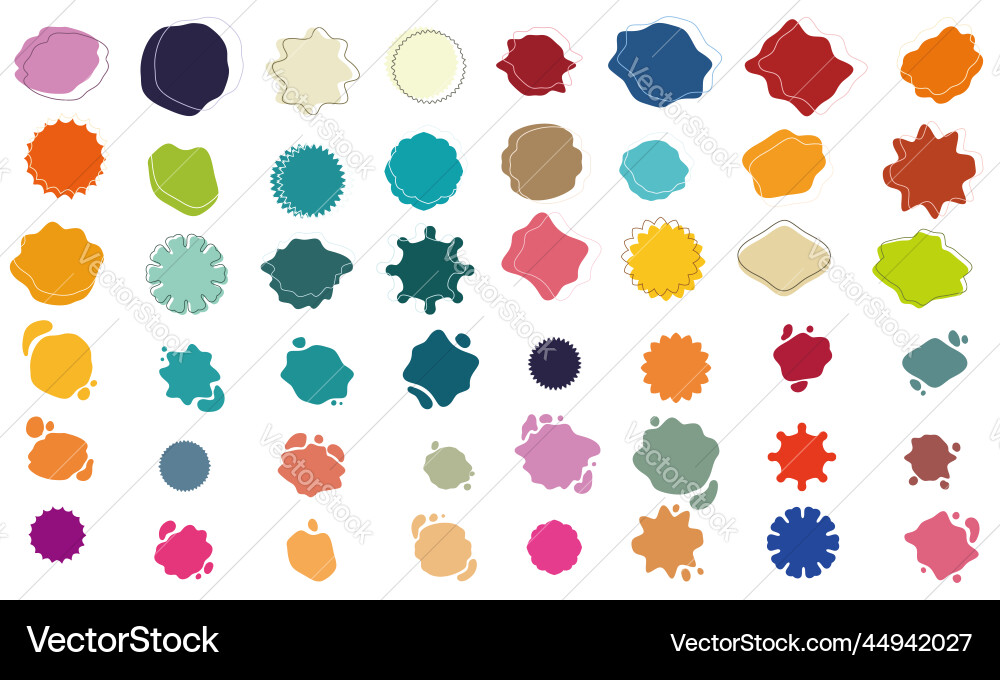 Abstract shapes element color set collection Abstract shapes element color set collection vector image
