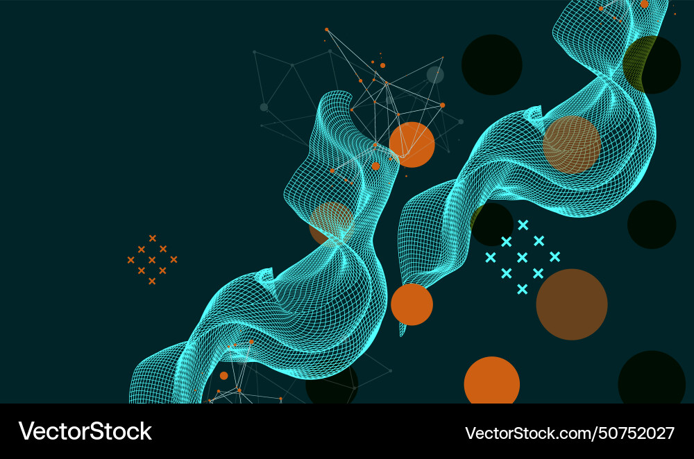 Abstract wave is made in a frame style template Abstract wave is made in a frame style template vector image