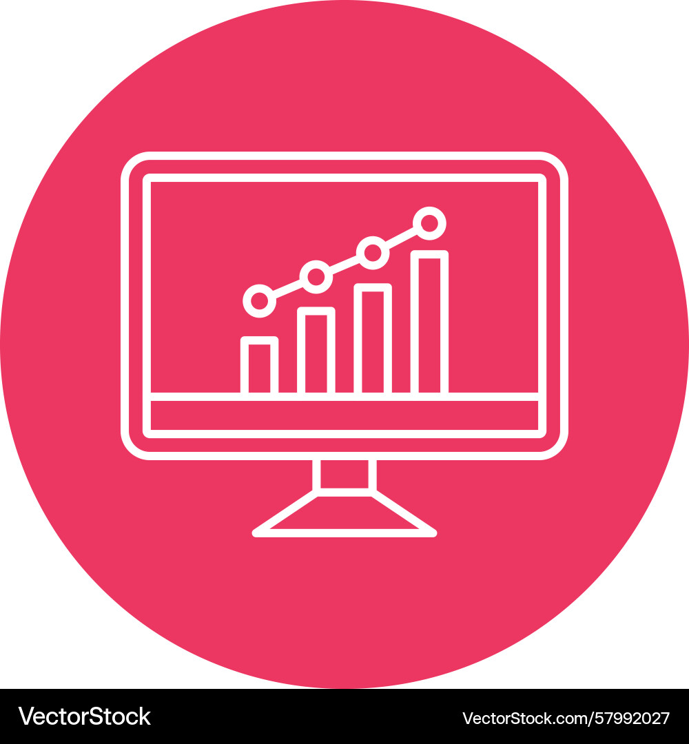 Analytics line multi circle Vector Image