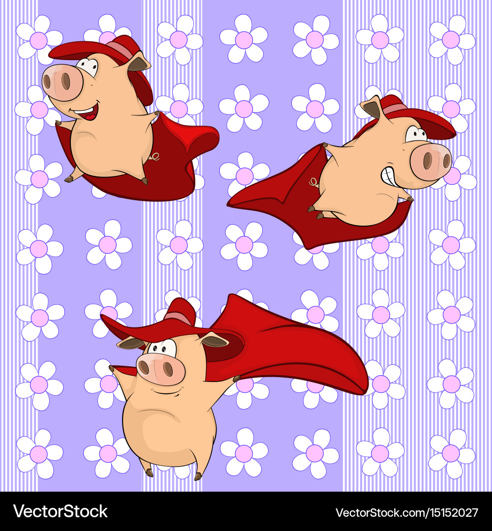 Background with pigs seamless pattern Vector Image