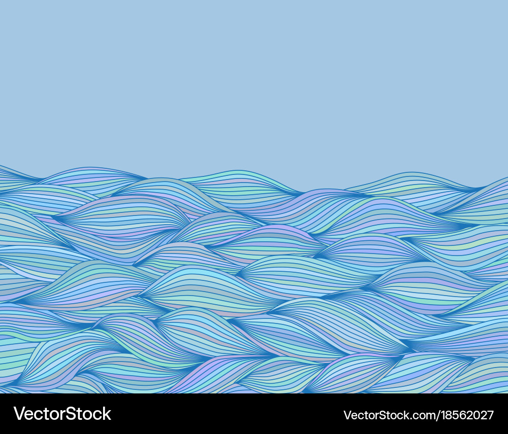 Background with wave pattern blue texture vector image