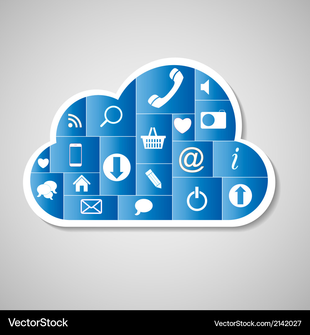 Cloud computing concept Vector Image