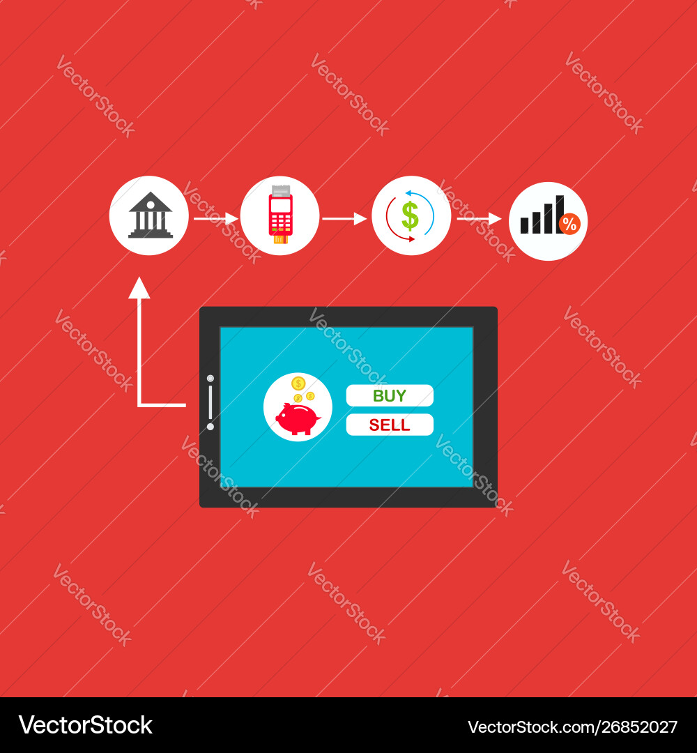 Concept online and mobile payments for web page Concept online and mobile payments for web page vector image