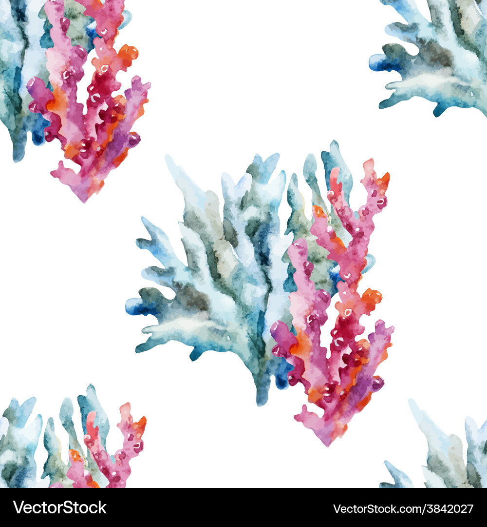 Corals with shells and crabs Vector Image