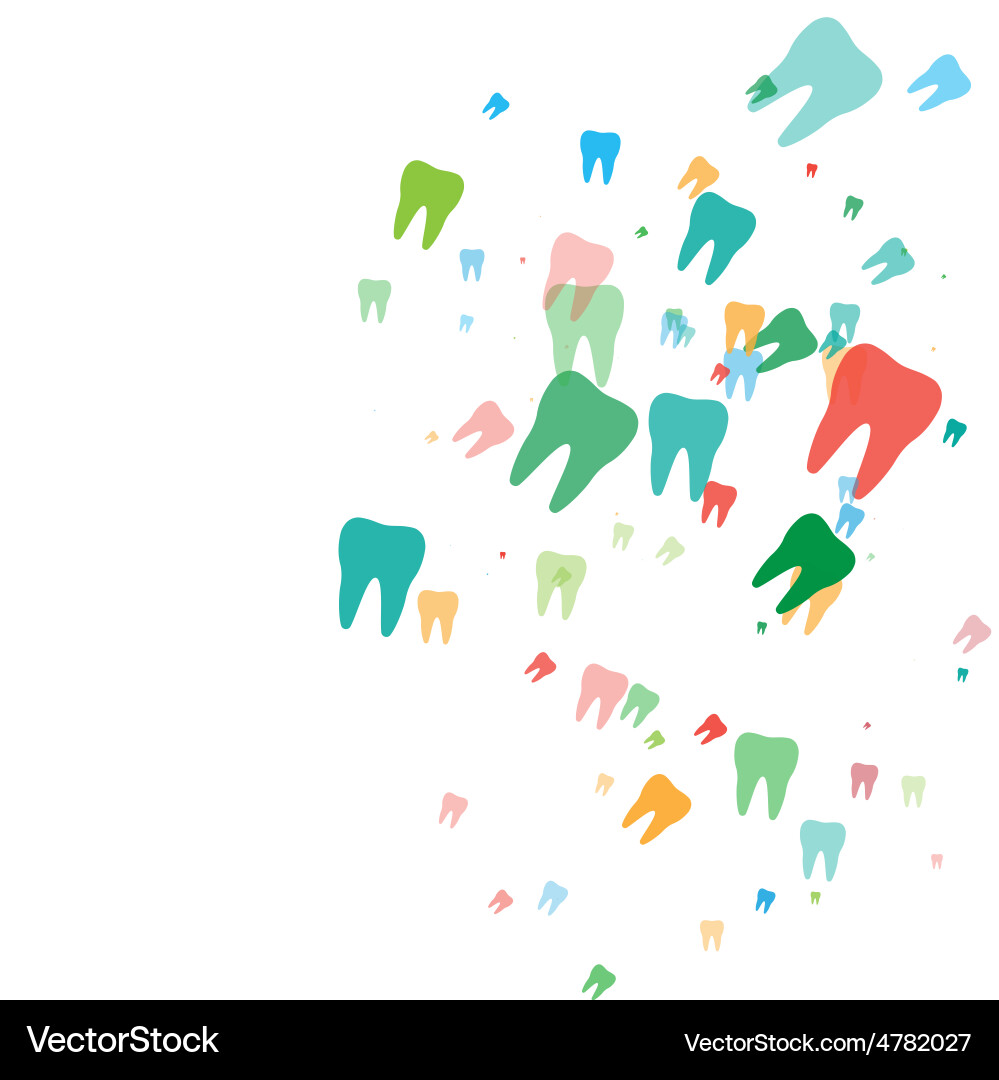 Dental Teeth Pattern Background Vector Image