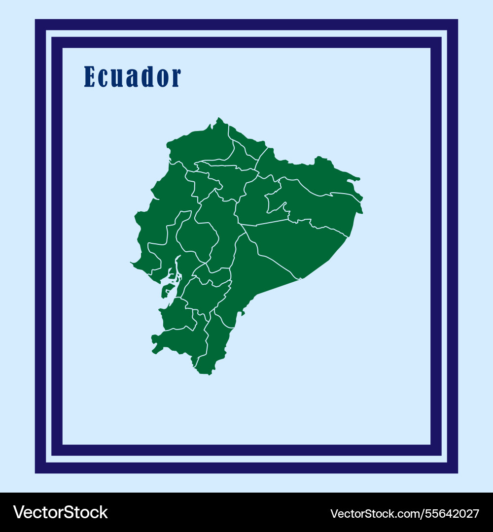 Ecuador maps for design easily editable Vector Image