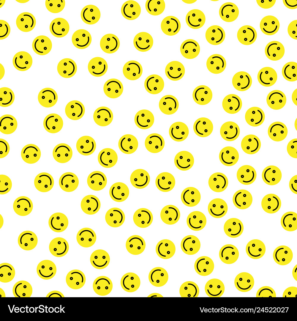 Emoji seamless pattern background simple smile Emoji seamless pattern background simple smile vector image