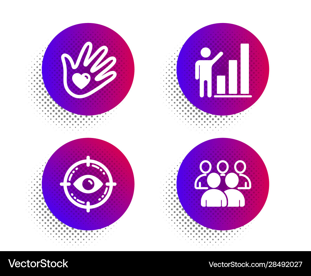 Eye target graph chart and social responsibility Eye target graph chart and social responsibility Vector Image