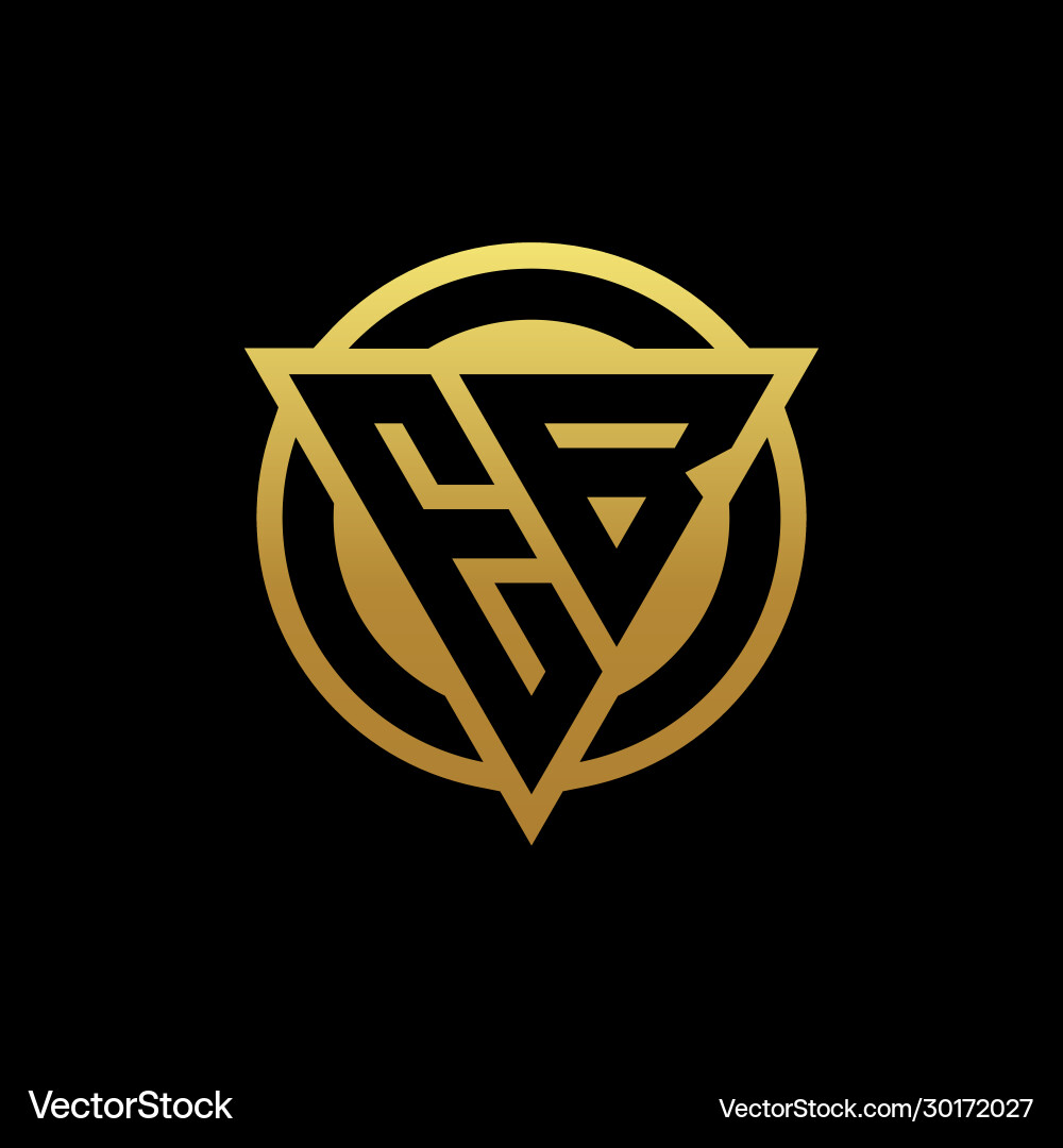 Logo monogram with triangle shape and circle Vector Image