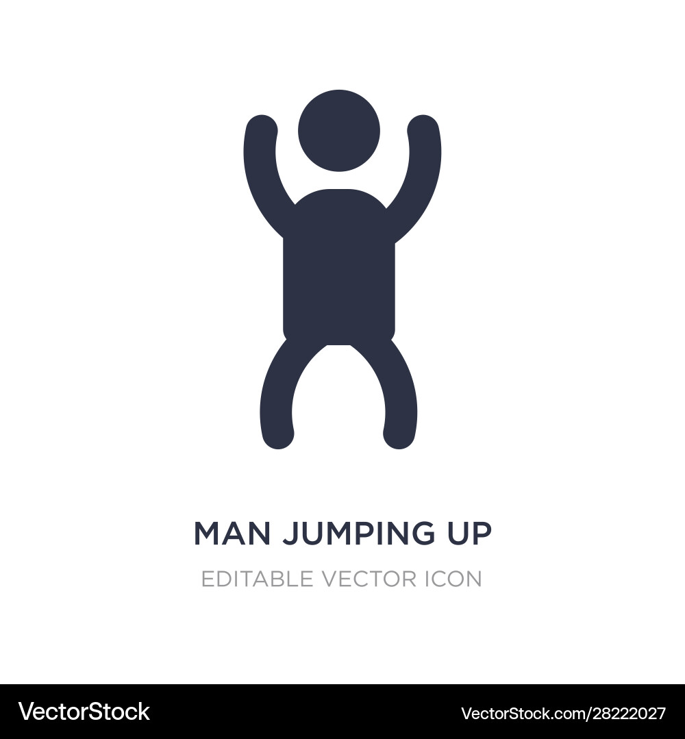 Man jumping up icon on white background simple vector image