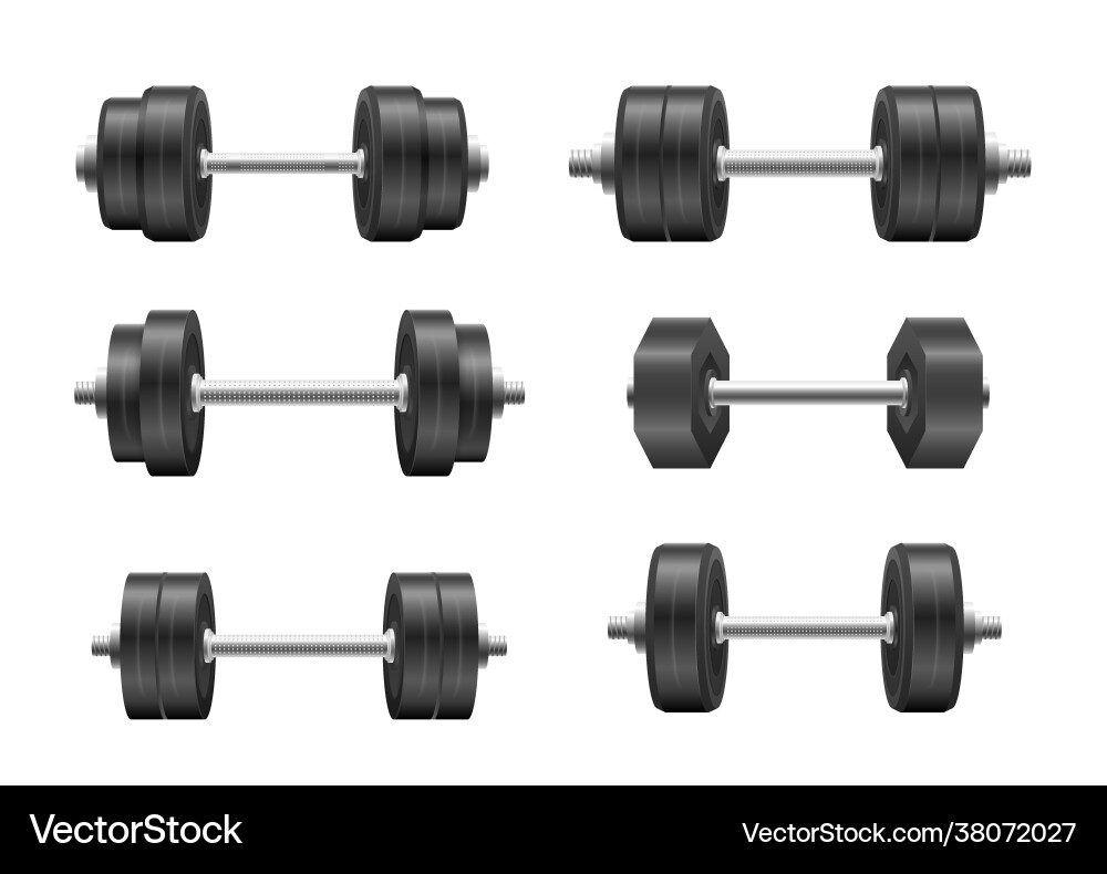 Metal 3d Langhantel aus Stahl für Fitness Metal 3d Langhantel aus Stahl für Fitness vektorbild