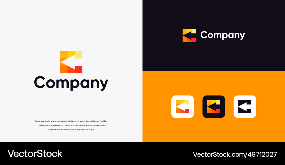 Simple initial c monogram logo Vector Image