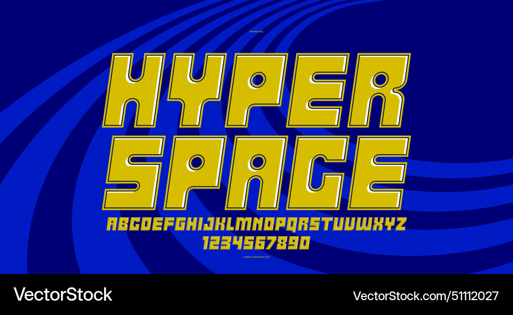 Technology and future style display font Technology and future style display font vector image