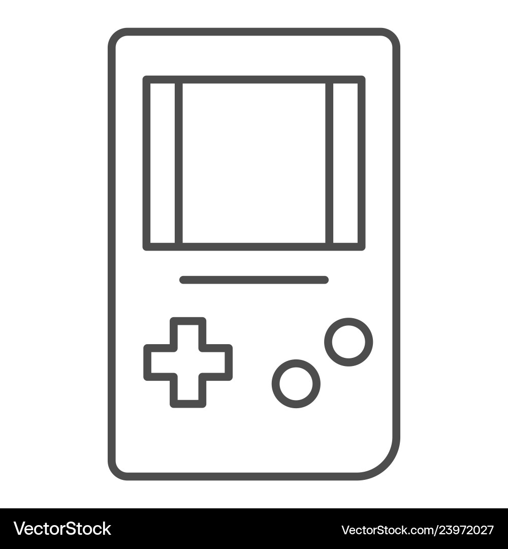 Tetris thin line icon game console Tetris thin line icon game console vector image
