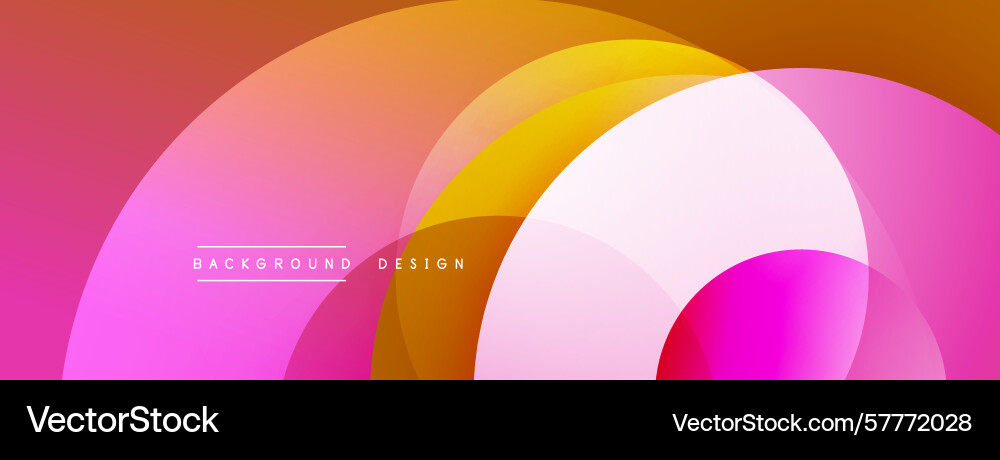 Abstract background features overlapping circles Vector Image