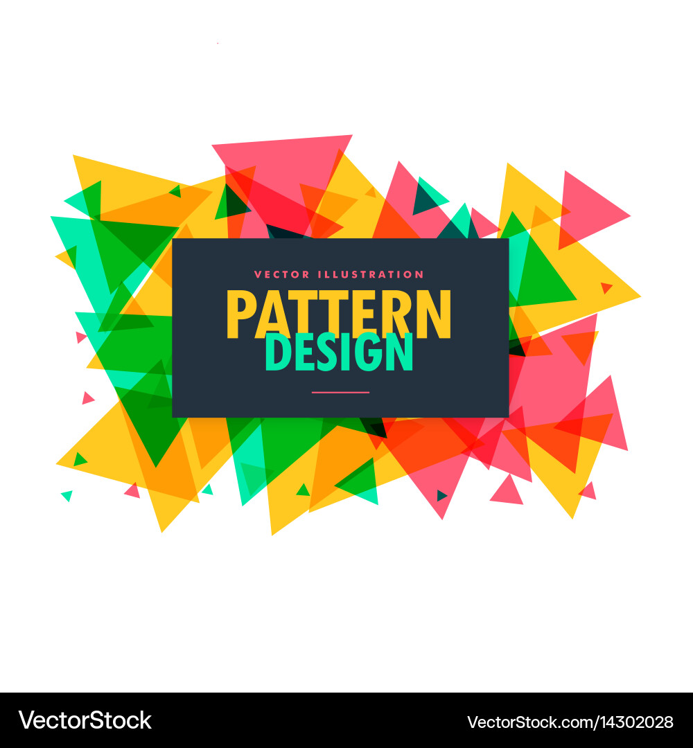Abstract colorful triangle shapes frame background vector image